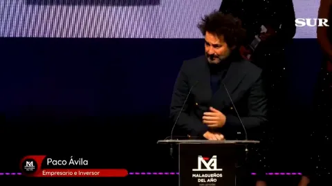 Paco Ávila en la Gala Malagueños del año